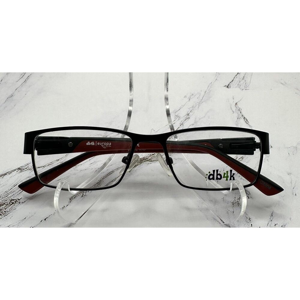 DB4K By Europa-Kids Eyeglasses- Whiz Kid C2-Black/Red-Size 46-14-125-New w/Case